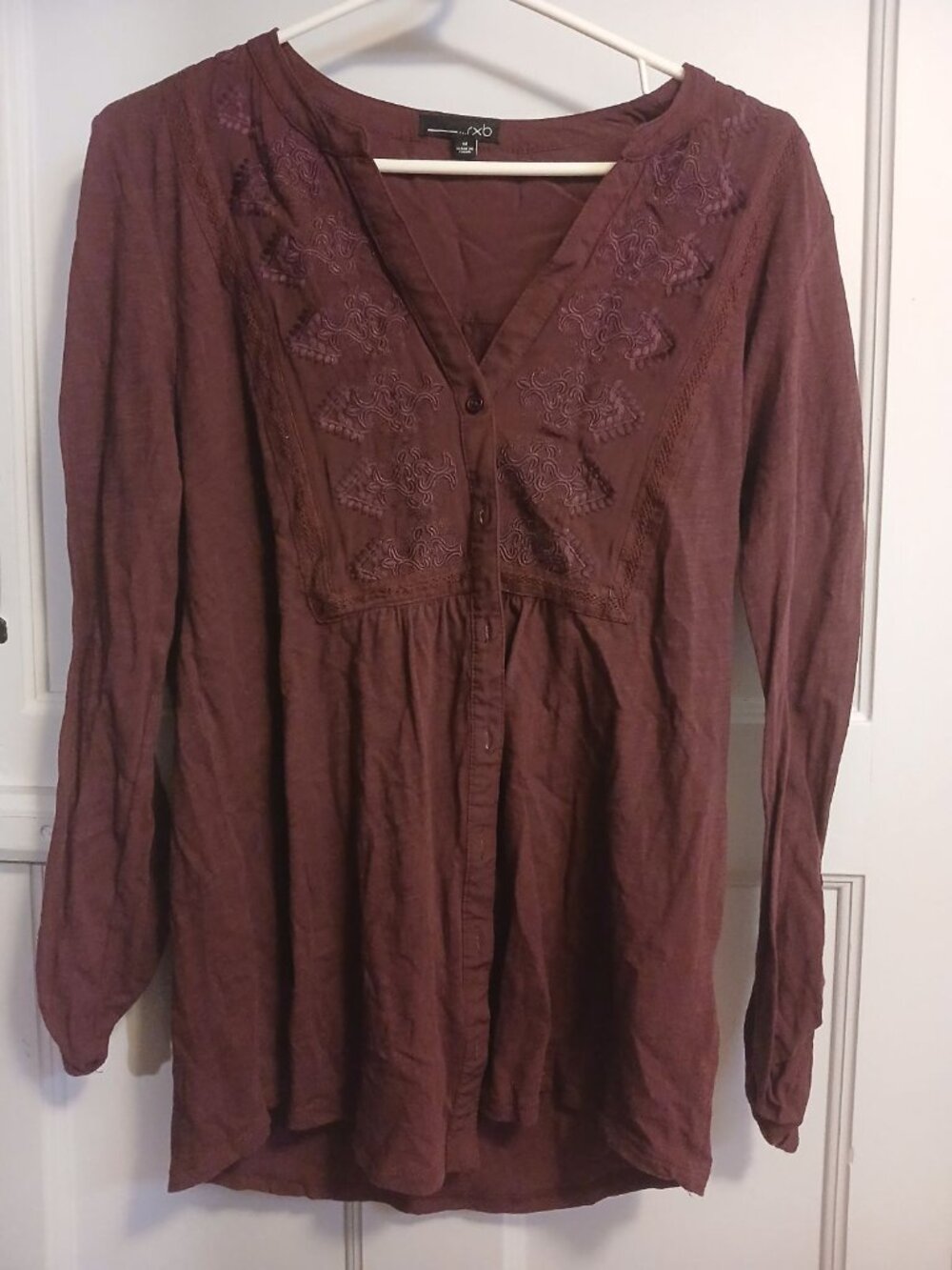 RXB Womens M Burgundy Shirt